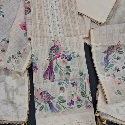 Half white designer digital printed premium linen salwar material jn250421-Neidhal