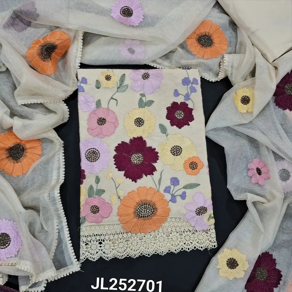 Half white designer jakard cotton salwar material jl252701-Neidhal