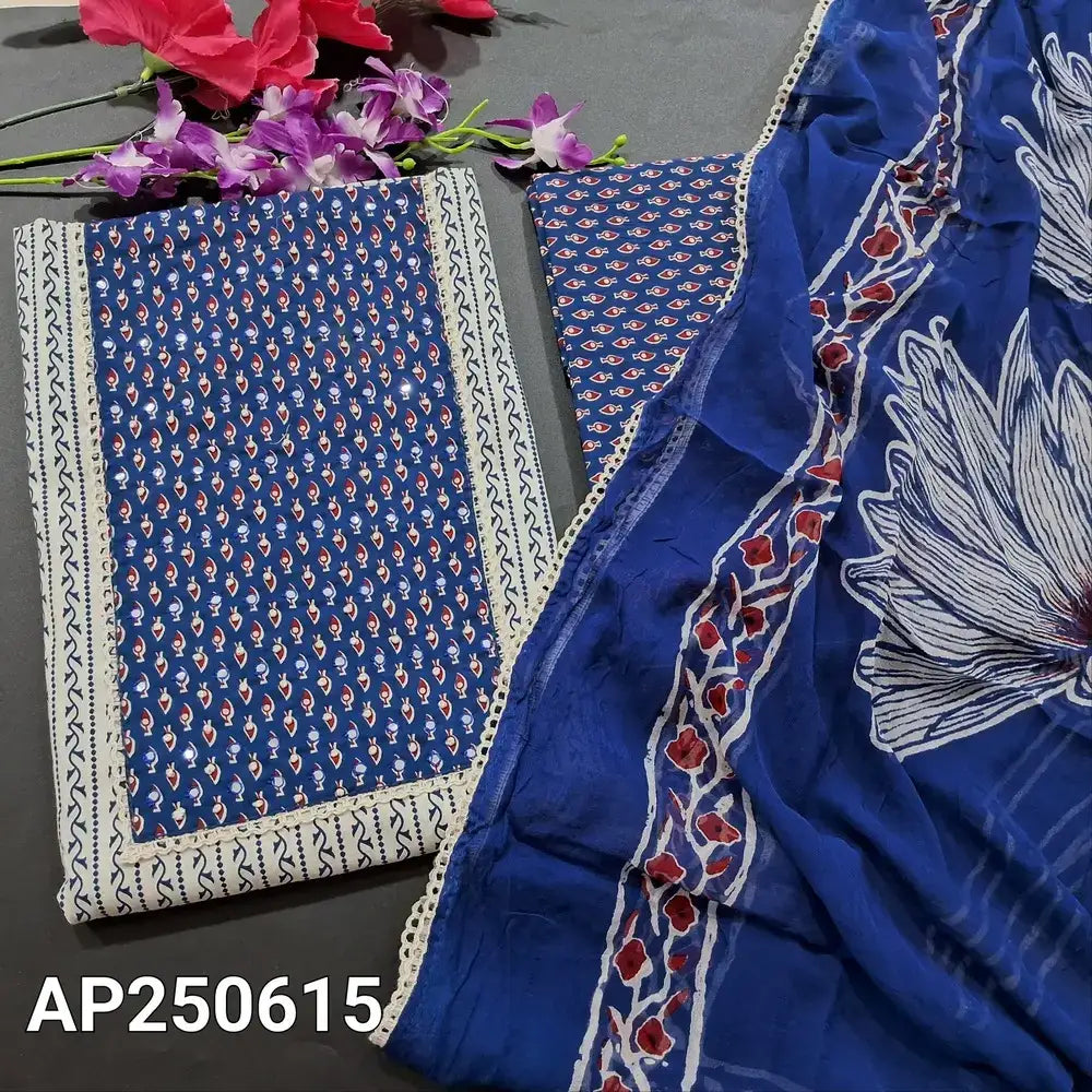 Half white designer printed cotton unstitched salwar ap250615-Neidhal