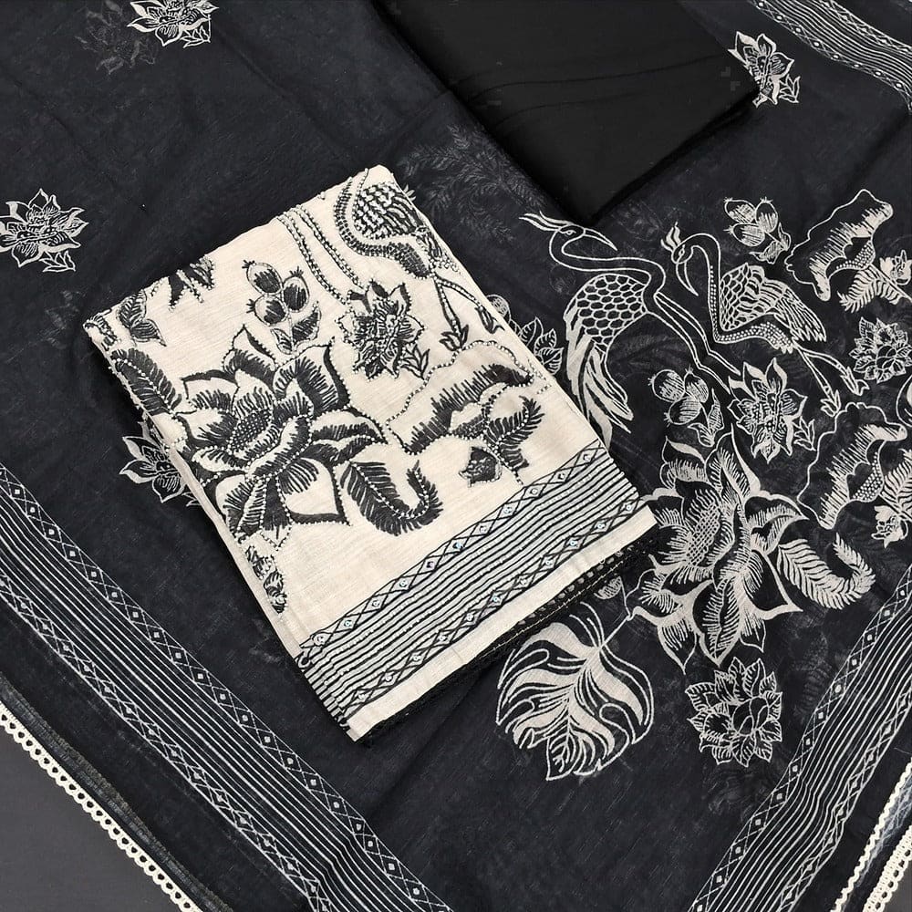 Half white digital printed semi linen salwar material jn251302-Neidhal