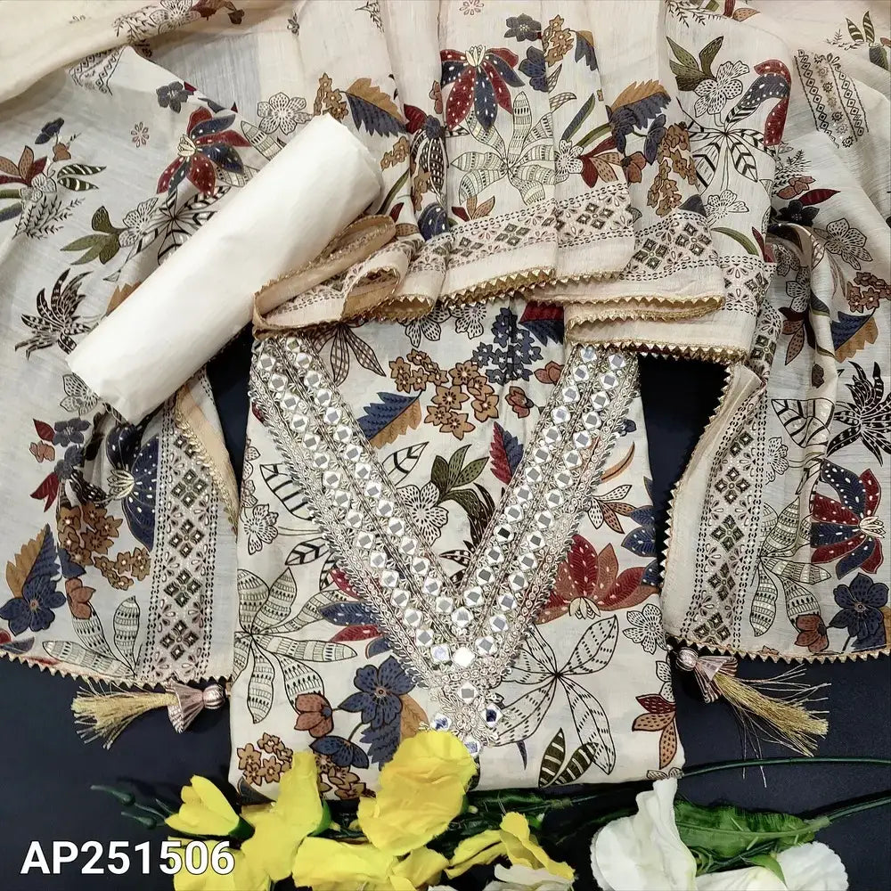 Half white digital printed soft silk cotton salwar material ap251506-Neidhal