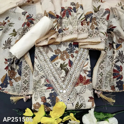 Half white digital printed soft silk cotton salwar material ap251506-Neidhal