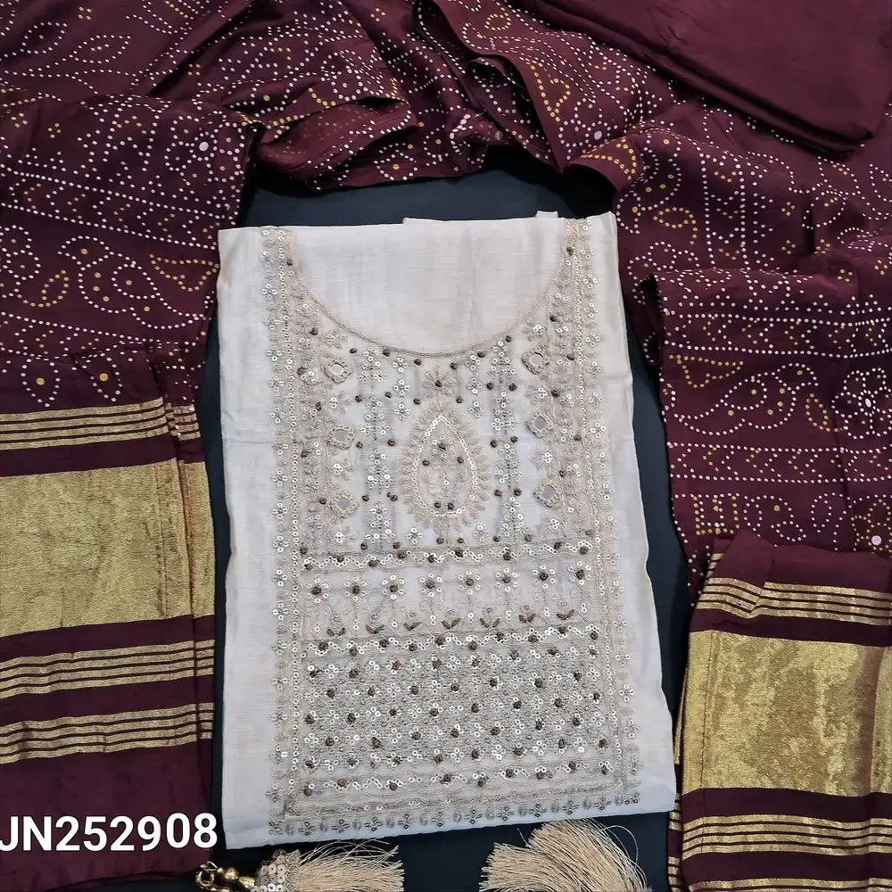 Half white fancy silk cotton salwar material jn252908-Neidhal