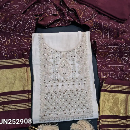 Half white fancy silk cotton salwar material jn252908-Neidhal