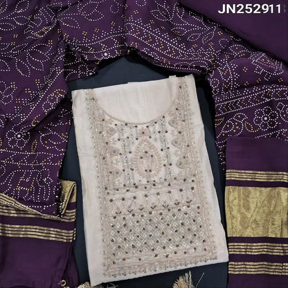 Half white fancy silk cotton salwar material jn252911-Neidhal