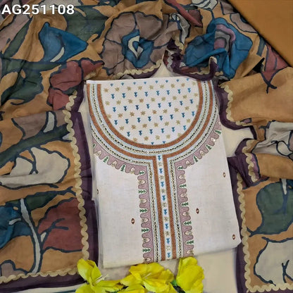 Half white flex cotton salwar material ag251108-Neidhal