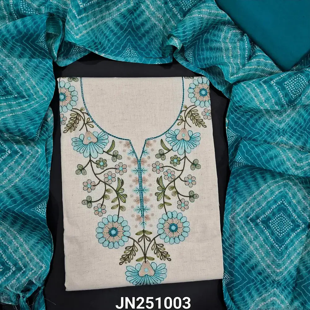 Half white flex cotton salwar material jn251003-Neidhal
