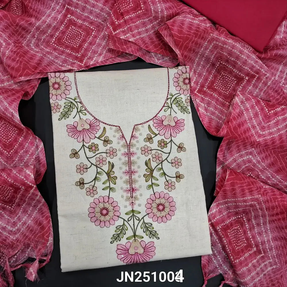 Half white flex cotton salwar material jn251004-Neidhal