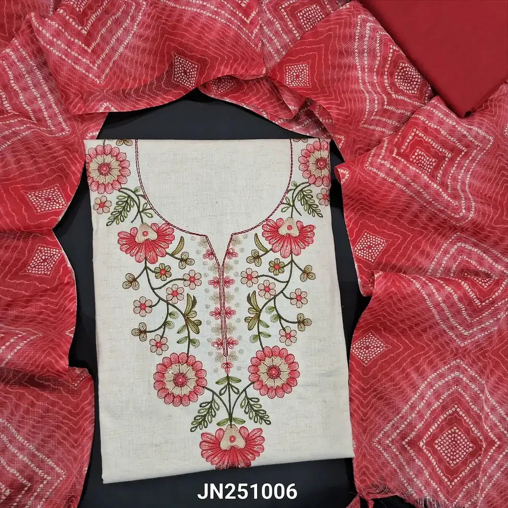 Half white flex cotton salwar material jn251006-Neidhal