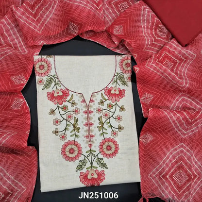 Half white flex cotton salwar material jn251006-Neidhal