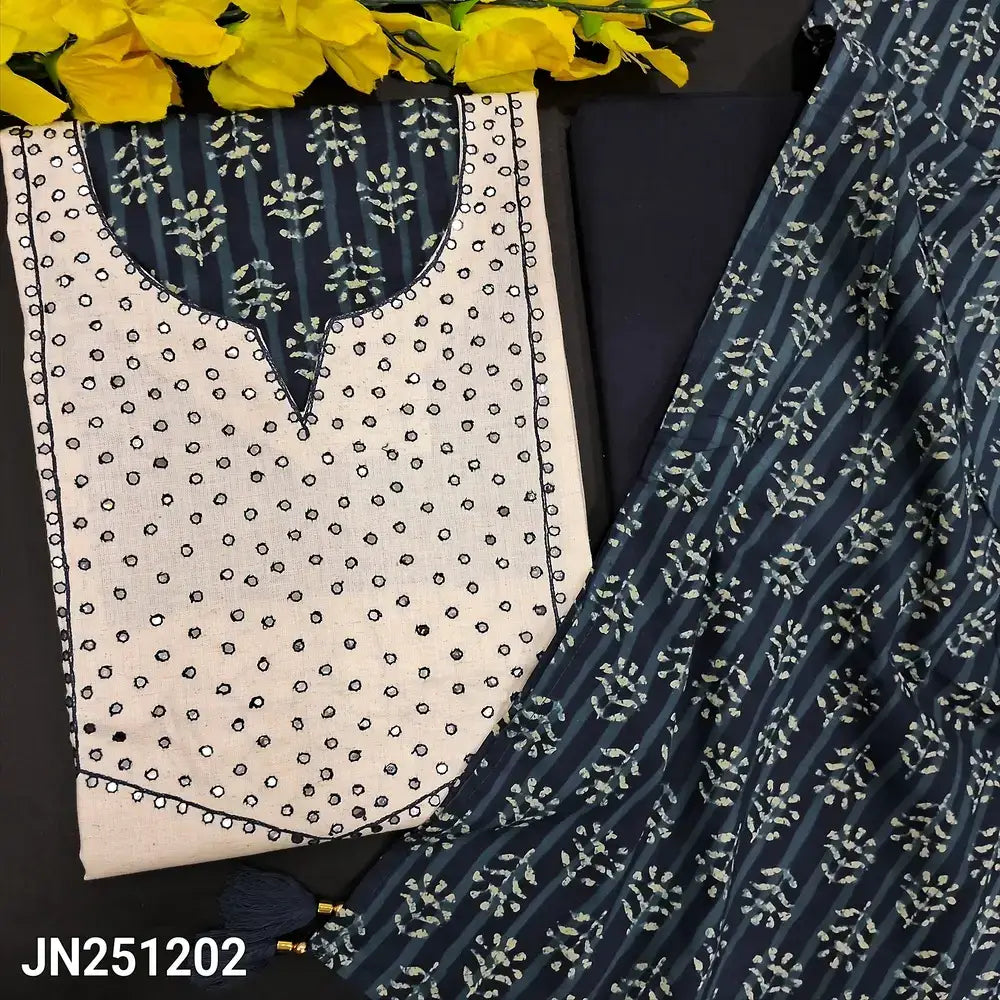 Half white flex cotton salwar material jn251202-Neidhal