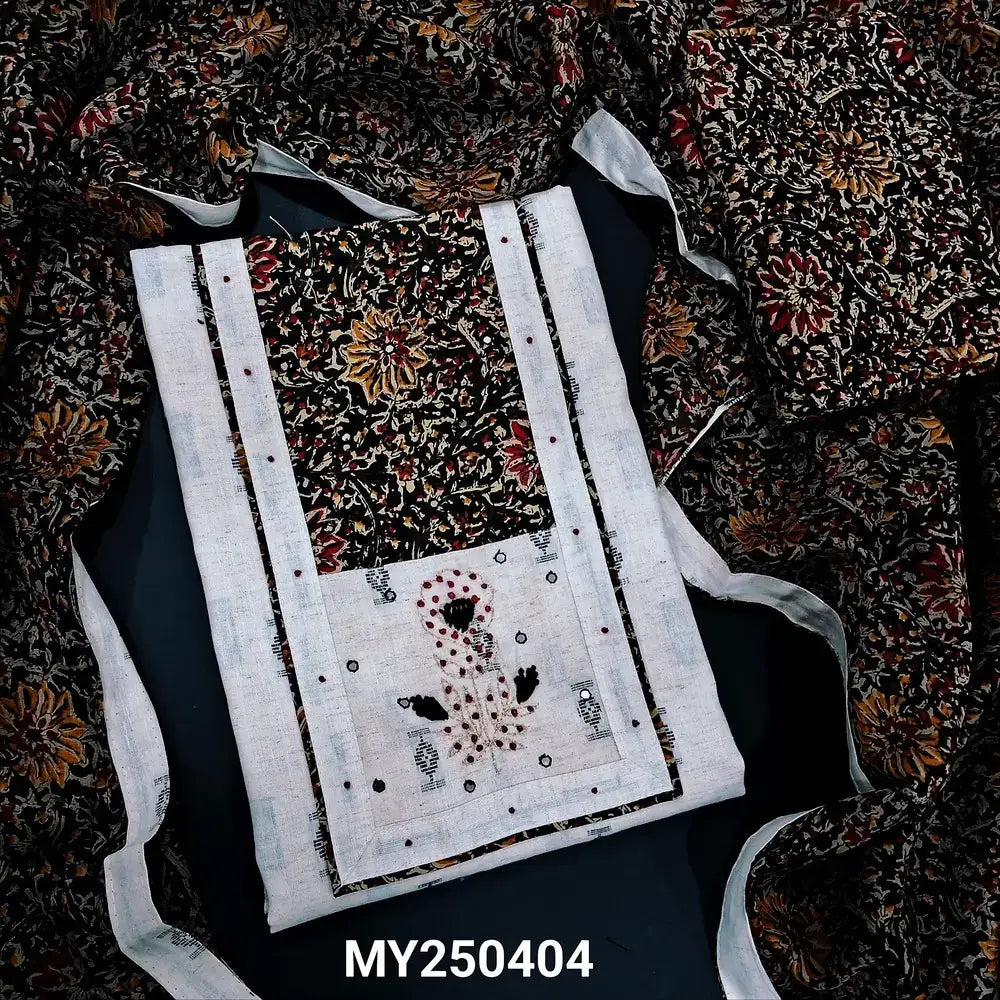 Half white flex cotton salwar material my250404-Neidhal