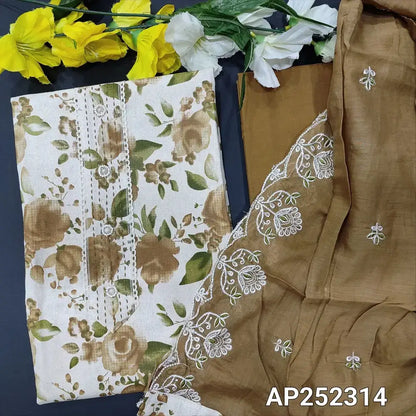 Half white floral printed cotton salwar material ap252314-Neidhal