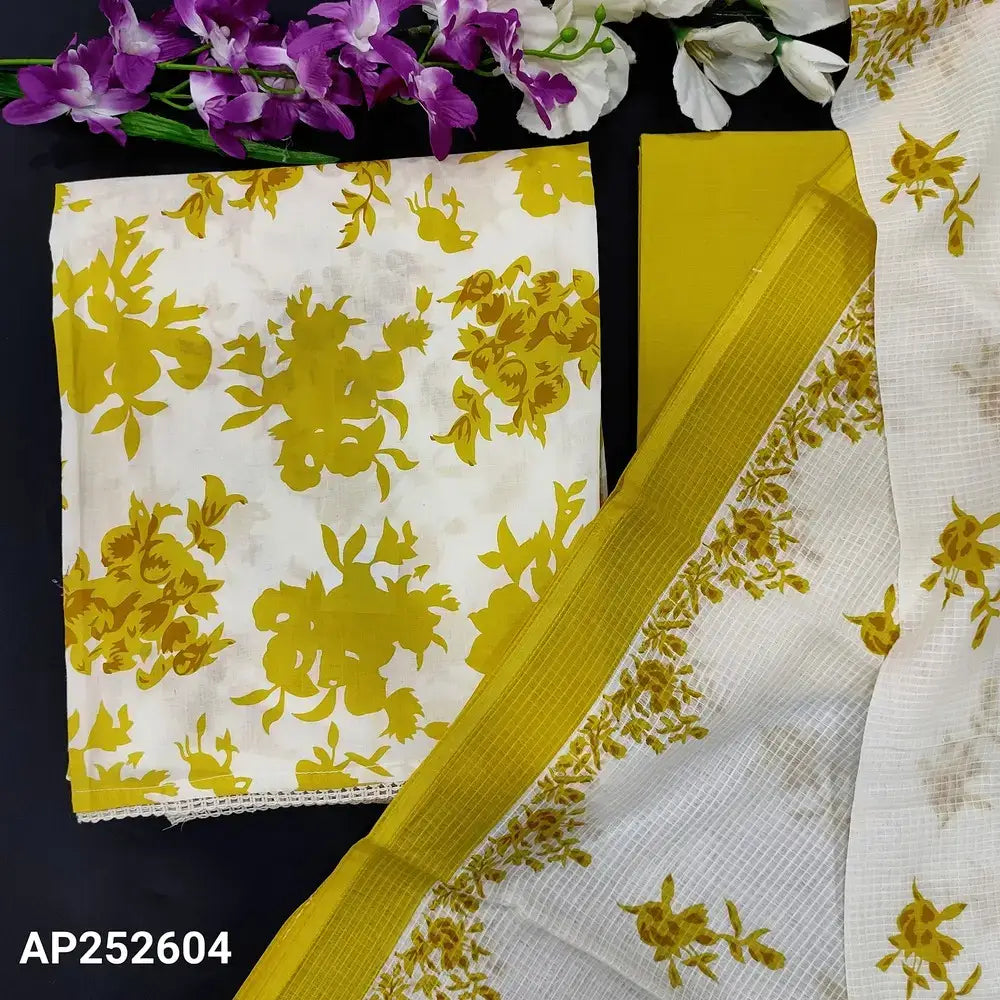 Half white floral printed soft cotton salwar material ap252604-Neidhal