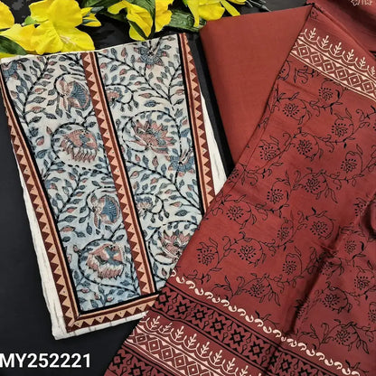 Half white ikat printed flex cotton salwar material my252221-Neidhal