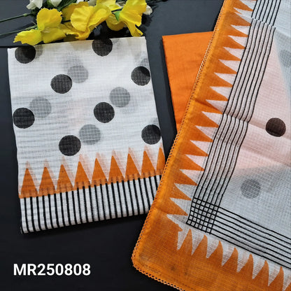 Half white kota fabric salwar material mr250808-Neidhal