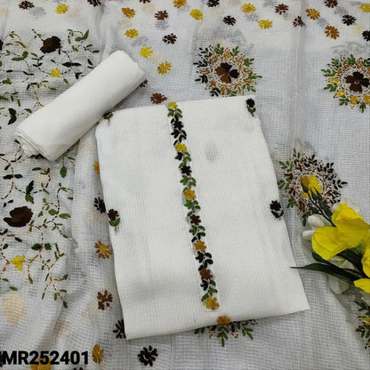 Half white kota unstitched salwar material mr252401-Neidhal