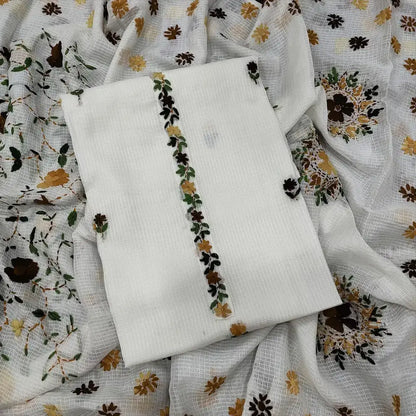 Half white kota unstitched salwar material mr252401-Neidhal