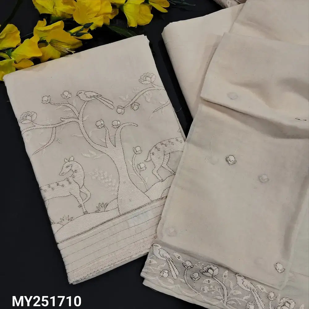 Half white mul cotton salwar material my251713-Neidhal