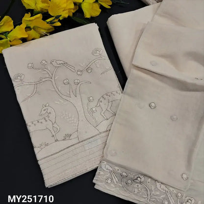 Half white mul cotton salwar material my251713-Neidhal