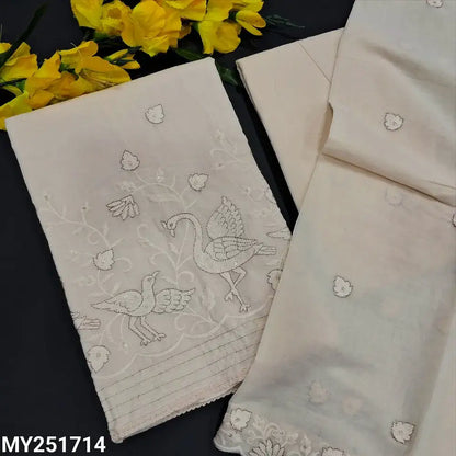 Half white mul cotton salwar material my251714-Neidhal