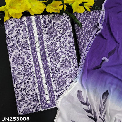 Half white printed kantha cotton salwar material jn253005-Neidhal