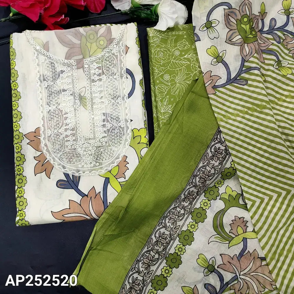 Half white printed soft cotton salwar material ap252520-Neidhal