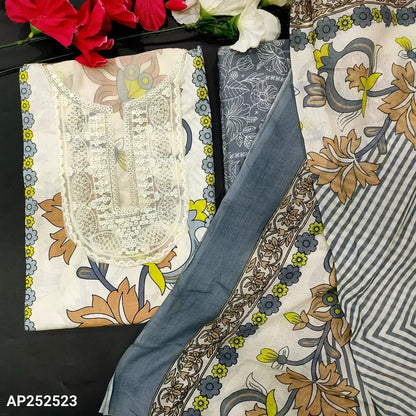 Half white printed soft cotton salwar material ap252523-Neidhal