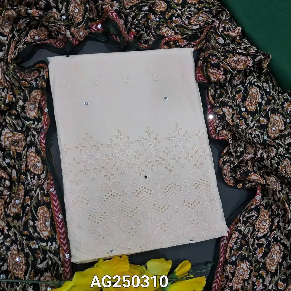 Half white pure cotton salwar material ag250310-Neidhal