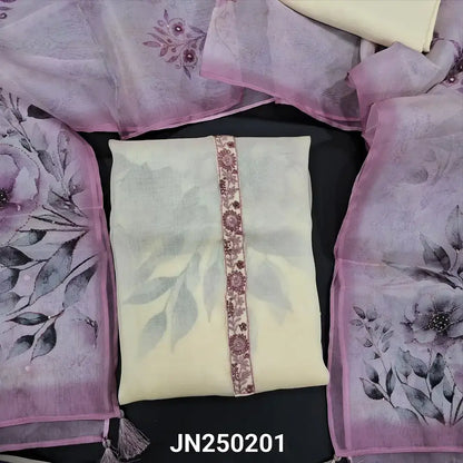 Half white pure organza silk salwar material jn250201-Neidhal