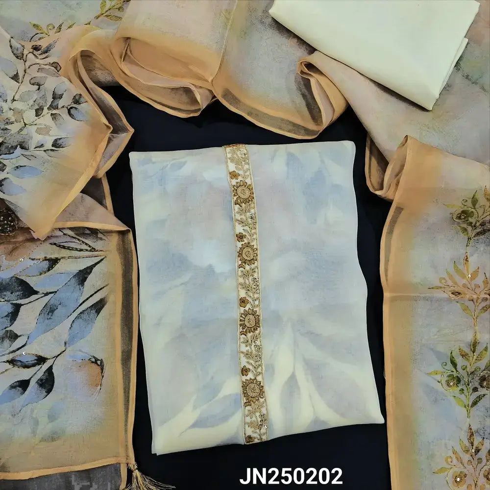 Half white pure organza silk salwar material jn250202-Neidhal