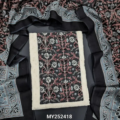 Half white schiffli embroidered cotton salwar material my252418-Neidhal