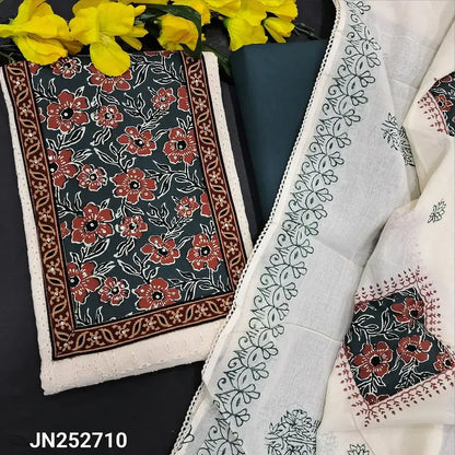 Half white schiffli embroidered cotton salwar material jn252710-Neidhal