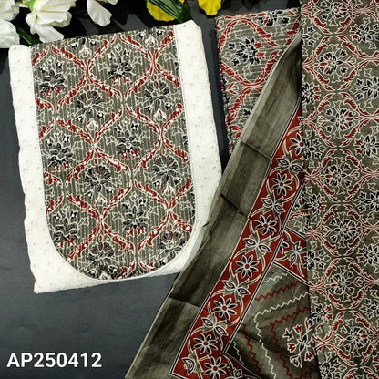 Half white schiffli embroidered cotton salwar material ap250412-Neidhal