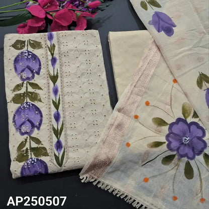 half white schiffli embroidered cotton salwar material ap250507-Neidhal