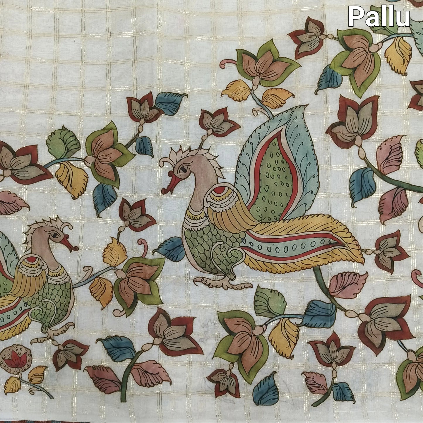 Half white silk cotton saree ns93-Neidha