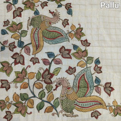 Half white silk cotton saree ns93-Neidha