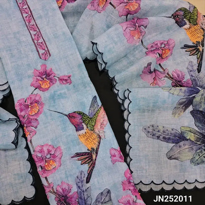Ice blue digital printed premium linen salwar material jl2520011-Neidhal