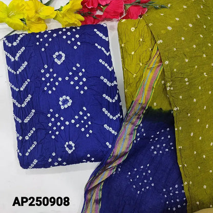 Ink blue original wax batik cotton salwar material ap250908-Neidhal