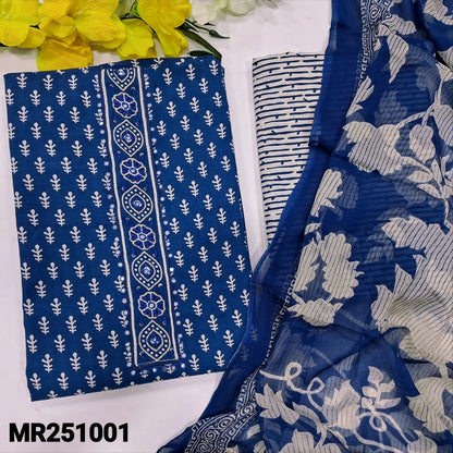 Ink blue printed cotton salwar material mr251001-Neidhal