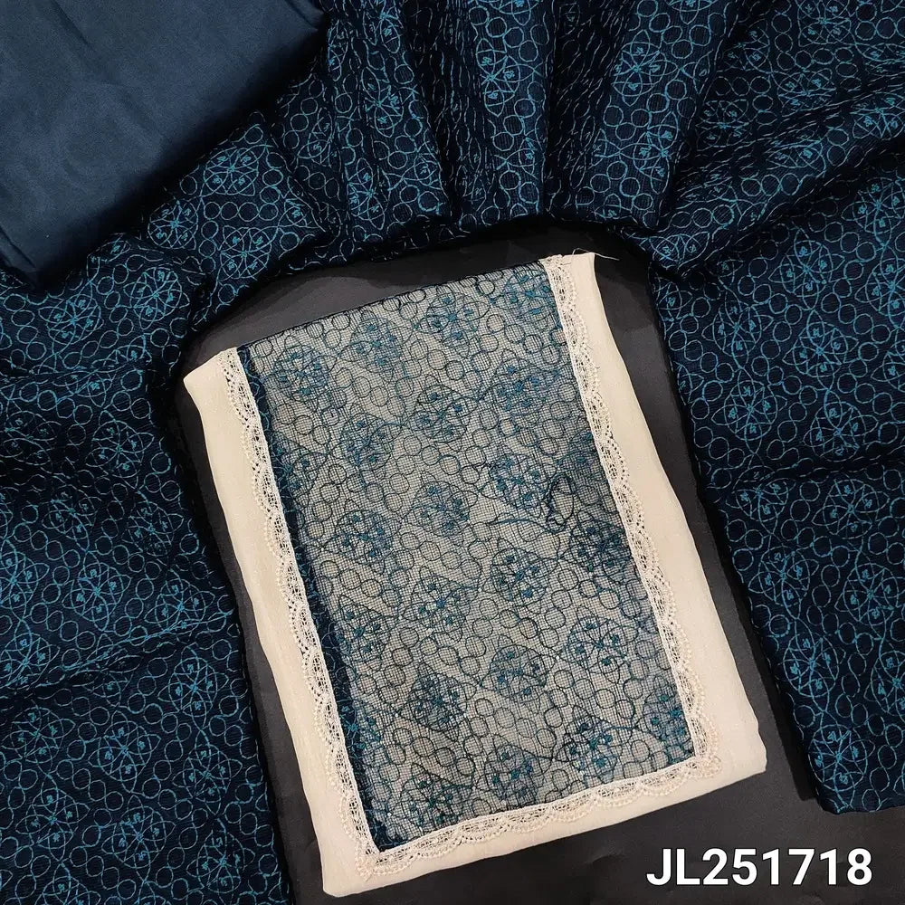 Ivory crinkled fancy silk cotton salwar material jl251718 Neidhal