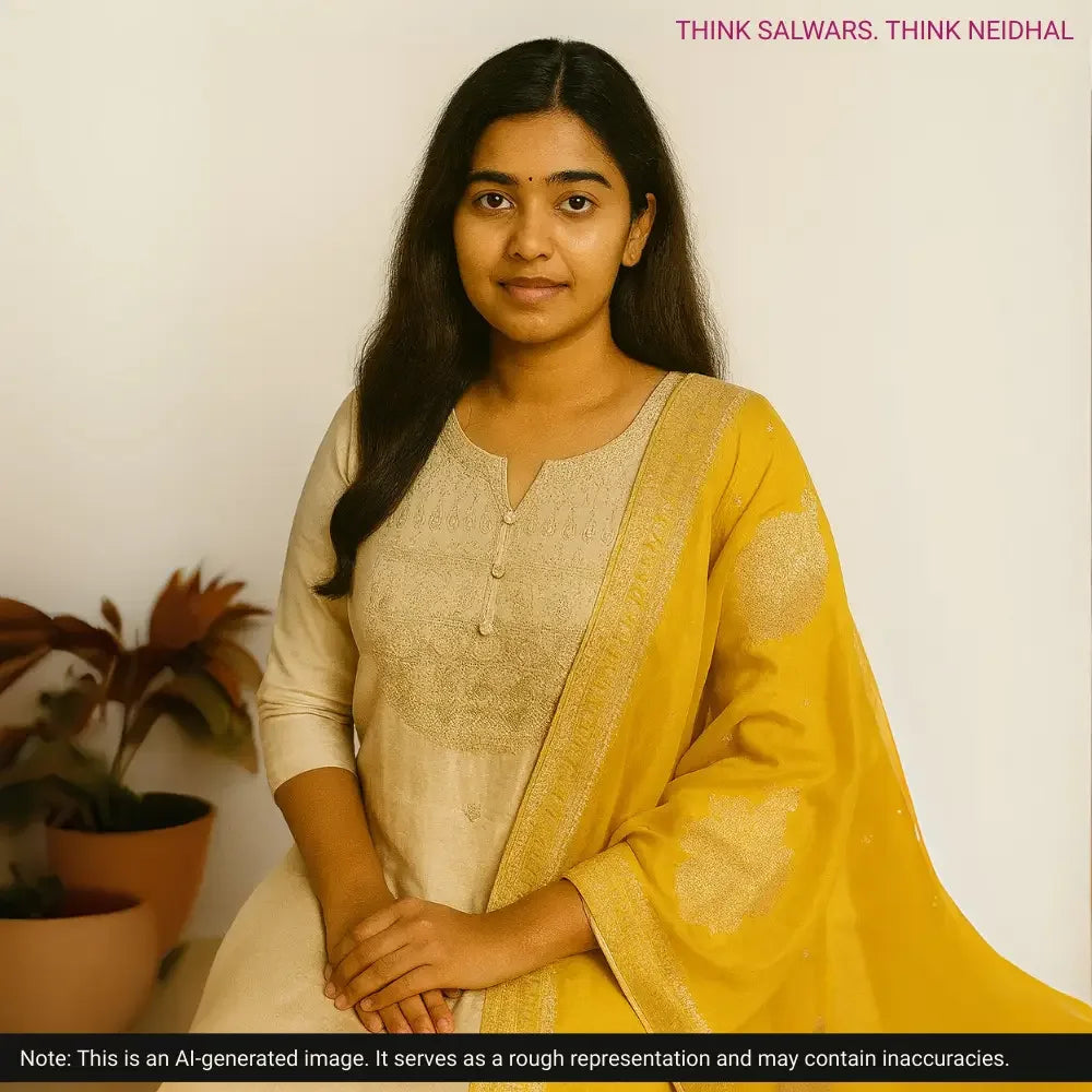 Ivory designer pure tissue silk salwar material ag251901 Neidhal