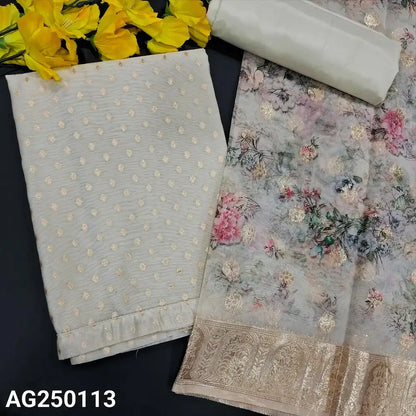 Ivory silk cotton salwar material ag250113-Neidhal