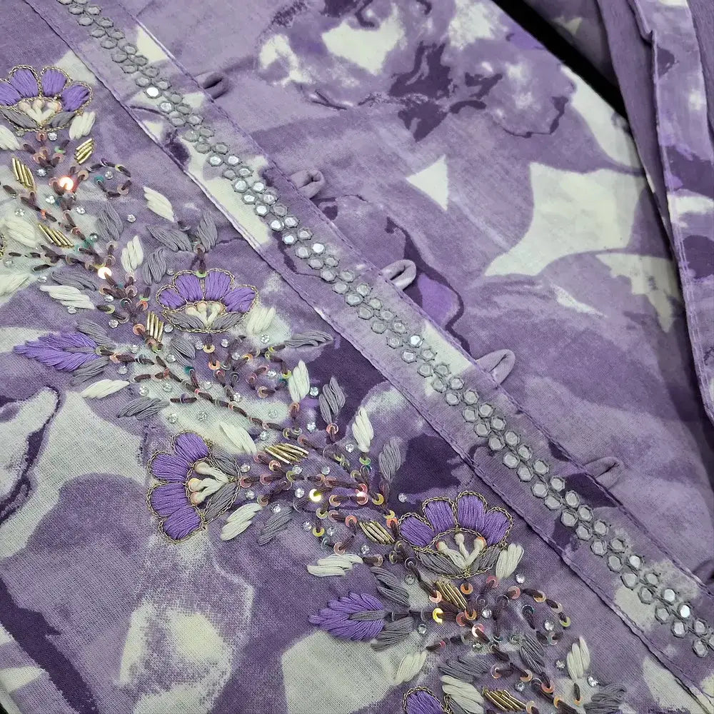 Lavender abstract printed soft cotton salwar material jn250413-Neidhal