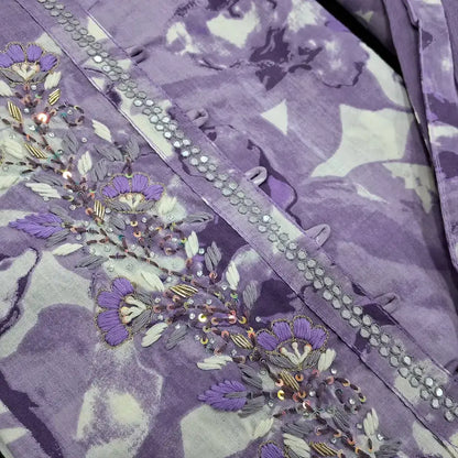 Lavender abstract printed soft cotton salwar material jn250413-Neidhal