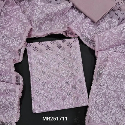 Lavender block printed fancy super net salwar material my251711-Neidhal