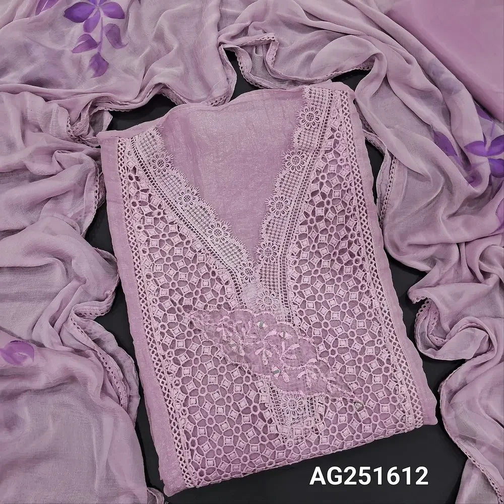 Lavender crinkled jimmy choo salwar material ag251612-Neidhal