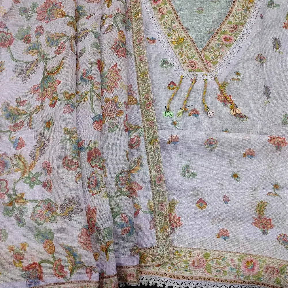 Lavender digital printed linen salwar material ap250401-Neidhal