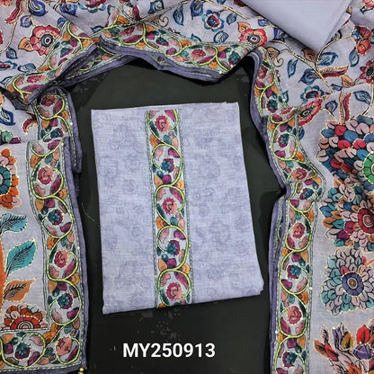 Lavender digital printed linen salwar material my250913-Neidhal