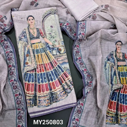 Lavender digital printed silk cotton salwar material my250803-Neidhal
